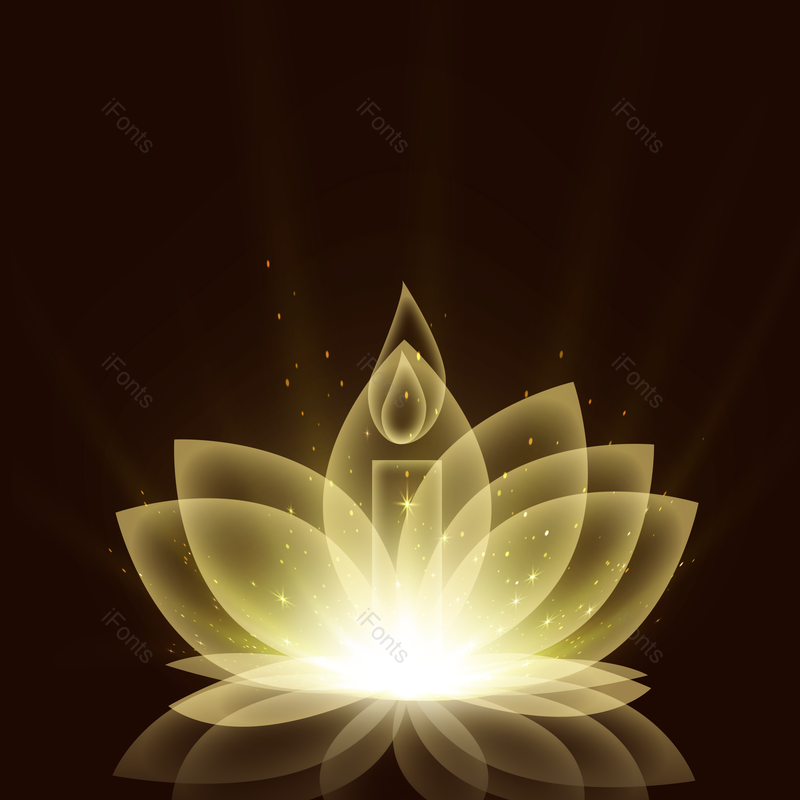曲线图片,莲花元素,庆祝PNG,发光的免抠素材